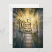 イエスが空の墓で復活祭の復活 シーズンポストカード (正面/裏面)