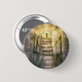 イエスが空の墓で復活祭の復活 缶バッジ (正面&裏面)