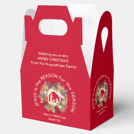 イエスが赤いクリスマスのお願い フェイバーボックス (オープン)