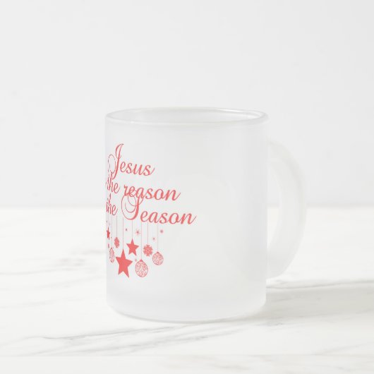 イエスが霜の降りたマグの季節の理由 フロストグラスマグカップ (正面右)