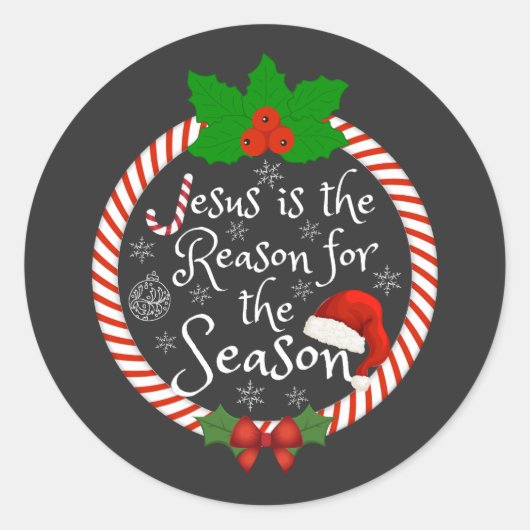 イエスがTシャツの季節の理由だ ラウンドシール (正面)