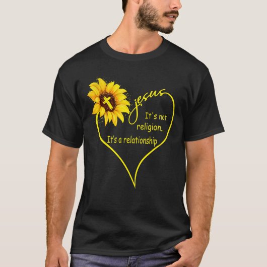 イエスそれは宗教ではない人間関係の太陽だ Tシャツ (正面)