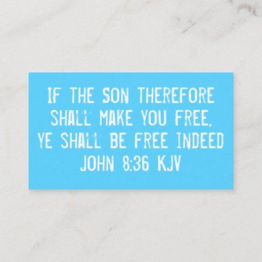 イエスだけがクリスチャンの手を離すことができる 名刺 (裏面)