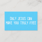 イエスだけがクリスチャンの手を離すことができる 名刺 (正面)