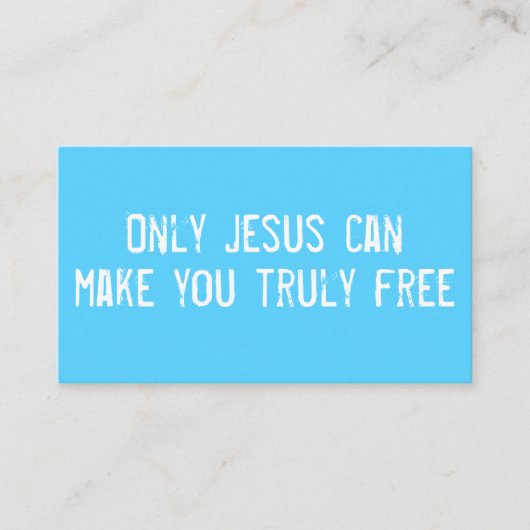 イエスだけがクリスチャンの手を離すことができる 名刺 (正面)