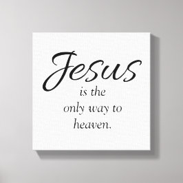 イエスだけが天国白黒 キャンバスプリント