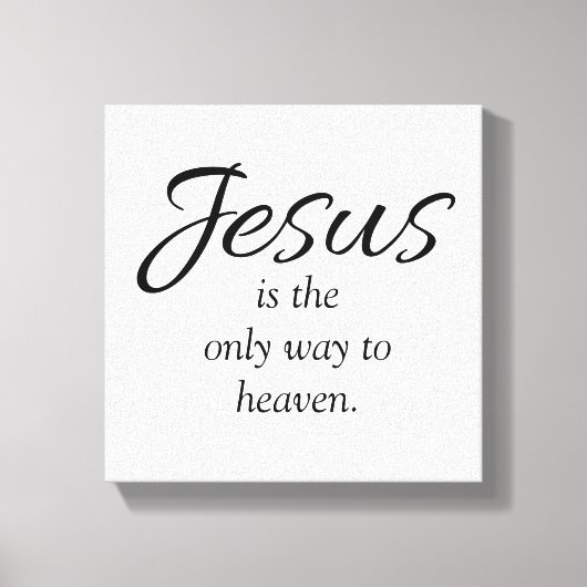 イエスだけが天国白黒 キャンバスプリント (正面)