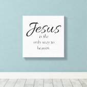 イエスだけが天国白黒 キャンバスプリント (インサイチュ (ウッドフロア))