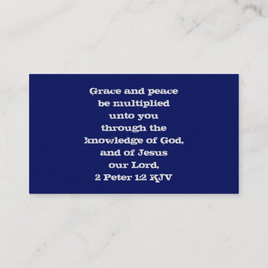 イエスだけが平和与え福音の呼び出しカードを使える 名刺 (裏面)