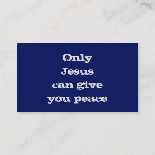 イエスだけが平和与え福音の呼び出しカードを使える 名刺 (正面)