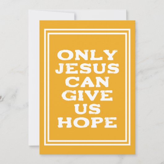 イエスだけが私たち与えに希望のクリスチャンのメッセージV2 カード (正面)