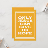 イエスだけが私たち与えに希望のクリスチャンのメッセージV2 カード (正面/裏面インサイチュ)