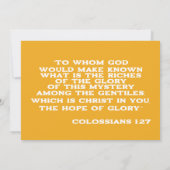 イエスだけが私たち与えに希望のクリスチャンのメッセージV2 カード (裏面)