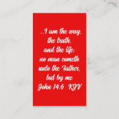 イエスだけが私たち救にゴスペルメッセージの文章を書くことができる 名刺 (裏面)