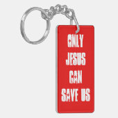 イエスだけが私たち救の福音の届け出のメッセージ キーホルダー (正面左)