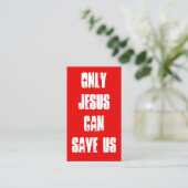 イエスだけが私たち救の福音の届け出のメッセージ 名刺 (スタンド正面)