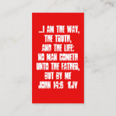 イエスだけが私たち救の福音の届け出のメッセージ 名刺 (裏面)