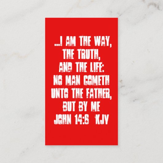 イエスだけが私たち救の福音の届け出のメッセージ 名刺 (裏面)