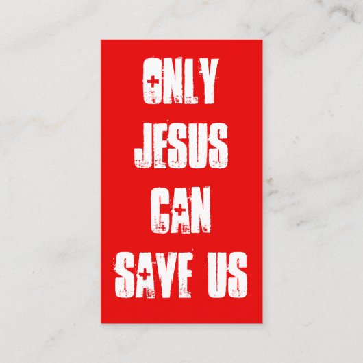 イエスだけが私たち救の福音の届け出のメッセージ 名刺 (正面)