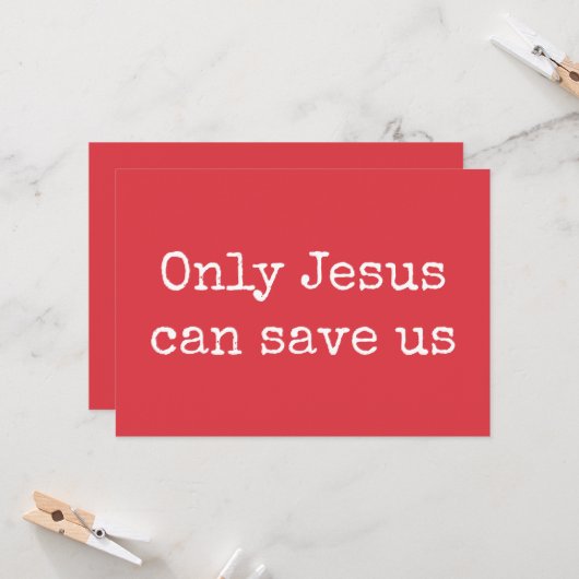 イエスだけが私たち救クリスチャン福音メッセージV2 カード (正面/裏面インサイチュ)