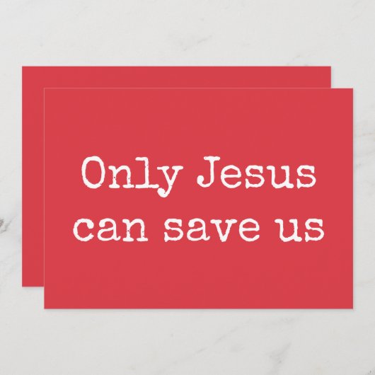 イエスだけが私たち救クリスチャン福音メッセージV2 カード (正面/裏面)