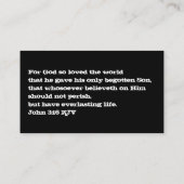 イエスだけが、このキリスト教の呼び出しカードをすべて修正することができる 名刺 (裏面)