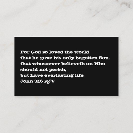 イエスだけが、このキリスト教の呼び出しカードをすべて修正することができる 名刺 (裏面)