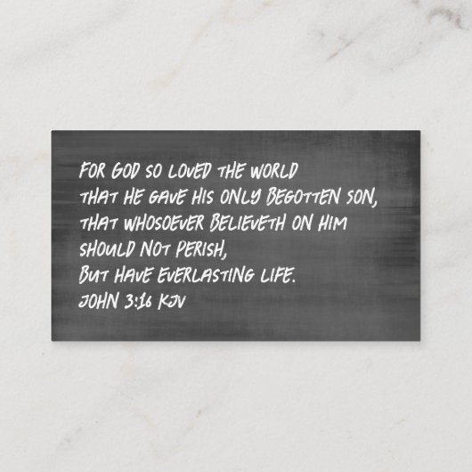 イエスだけが、このキリスト教の黒板を直すことができる 名刺 (裏面)