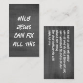 イエスだけが、このキリスト教の黒板を直すことができる 名刺 (正面/裏面)