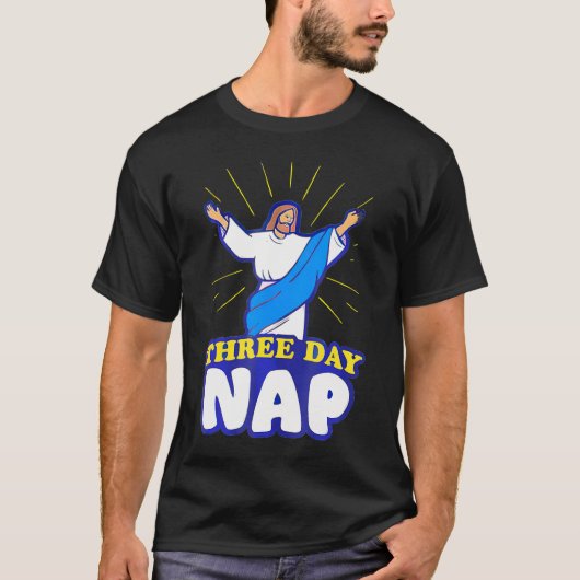 イエスでさえ魚の話の魚釣りをした Tシャツ (正面)