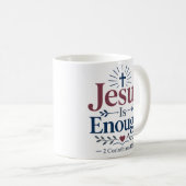 イエスで十分 キリスト教の信仰の引用 コーヒーマグカップ (正面右)