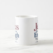 イエスで十分 キリスト教の信仰の引用 コーヒーマグカップ (中央)