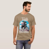 イエスとのヴィンテージ引用文 人生は冒険だ 女の子 Tシャツ (正面フル)