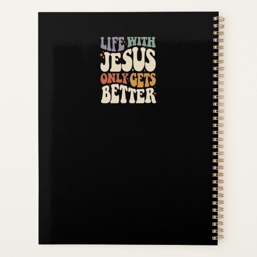 イエスとの生活 – クリスチャン感動的引用文 プランナー手帳 (裏面)