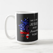イエスとアメリカも大好き コーヒーマグカップ (左)