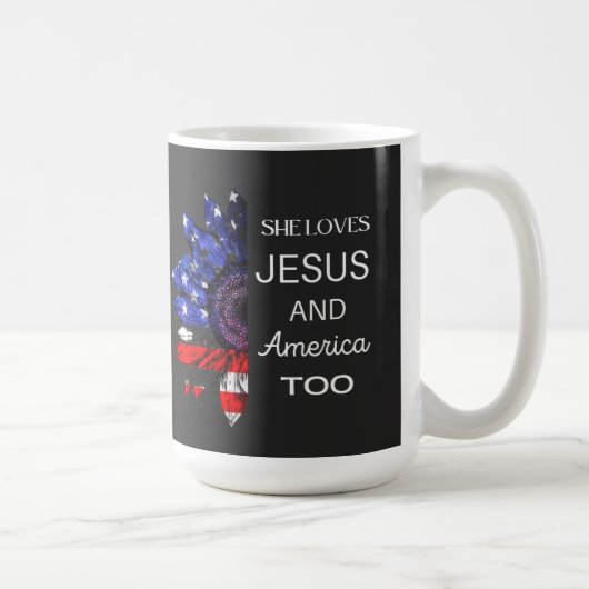 イエスとアメリカも大好き コーヒーマグカップ (右)