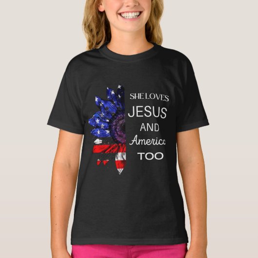 イエスとアメリカも大好き Tシャツ (正面)