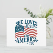 イエスとアメリカも愛している 米国旗 4日 招待状 (スタンド正面)