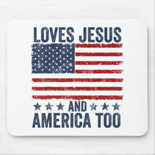 イエスとアメリカを愛する神クリスチャンJの4th マウスパッド