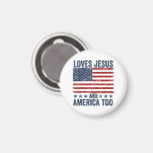 イエスとアメリカを愛する神クリスチャンJの4th マグネット (正面/裏面)
