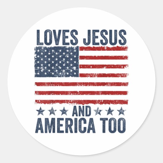 イエスとアメリカを愛する神クリスチャンJの4th ラウンドシール (正面)