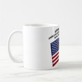 イエスとアメリカ兵士は厳しい渡米を… コーヒーマグカップ (左)