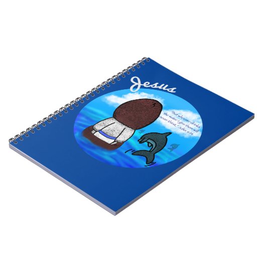 イエスとイルカの背景 ノートブック (左側)