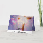 イエスとクロス白熱［赤熱］光を放つイースターカード シーズンカード (裏面)