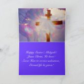 イエスとクロス白熱［赤熱］光を放つイースターカード シーズンカード (内部)