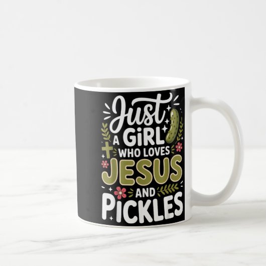 イエスとクロックスが好きな女の子 コーヒーマグカップ (右)