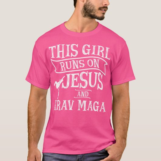 イエスとク走ラフ・マガの女の子 Tシャツ (正面)