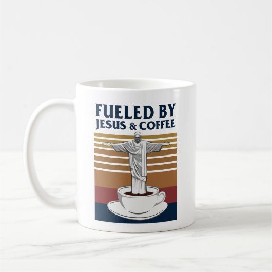 イエスとコーヒーによって煽られる コーヒーマグカップ (左)