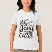 イエスとコーヒーカフェイン愛好家に頼る トライブレンドＴシャツ (正面)