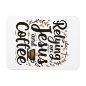イエスとコーヒーカフェイン愛好家に頼る マグネット (横)